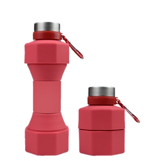 Sammenklappelig håndvægt-drikkeflaske -  650 ml - rød